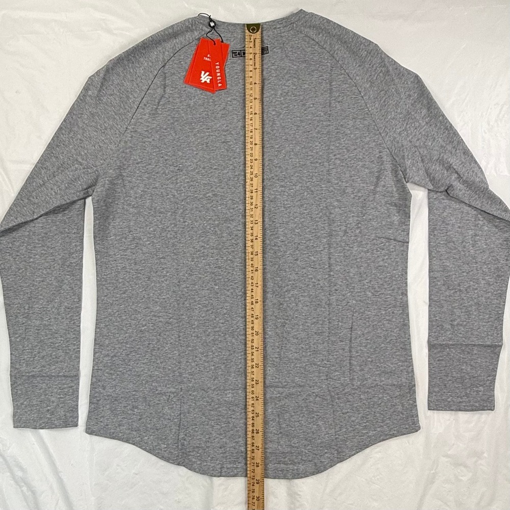 YoungLA Chapter 4 Version 2.0 Mens Medium Heather Grey Long Sleeve Gym Shirt NWT - Picture 4 of 10